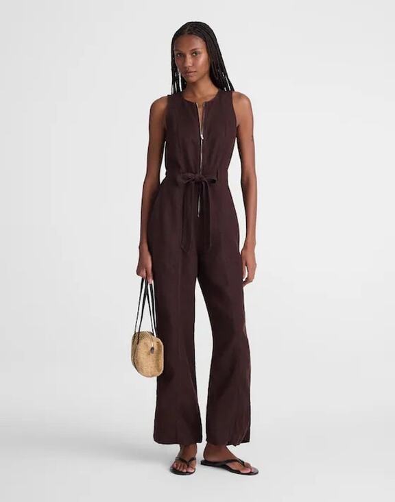 Madewell Pants - Madewell Utility Coverall Straight Leg Jumpsuit Cocoa Brown Size 00 NWT